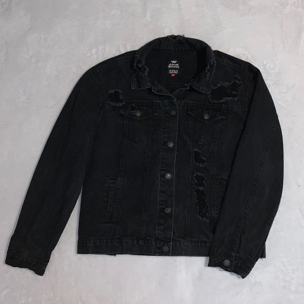 almost famous distressed jean jacket